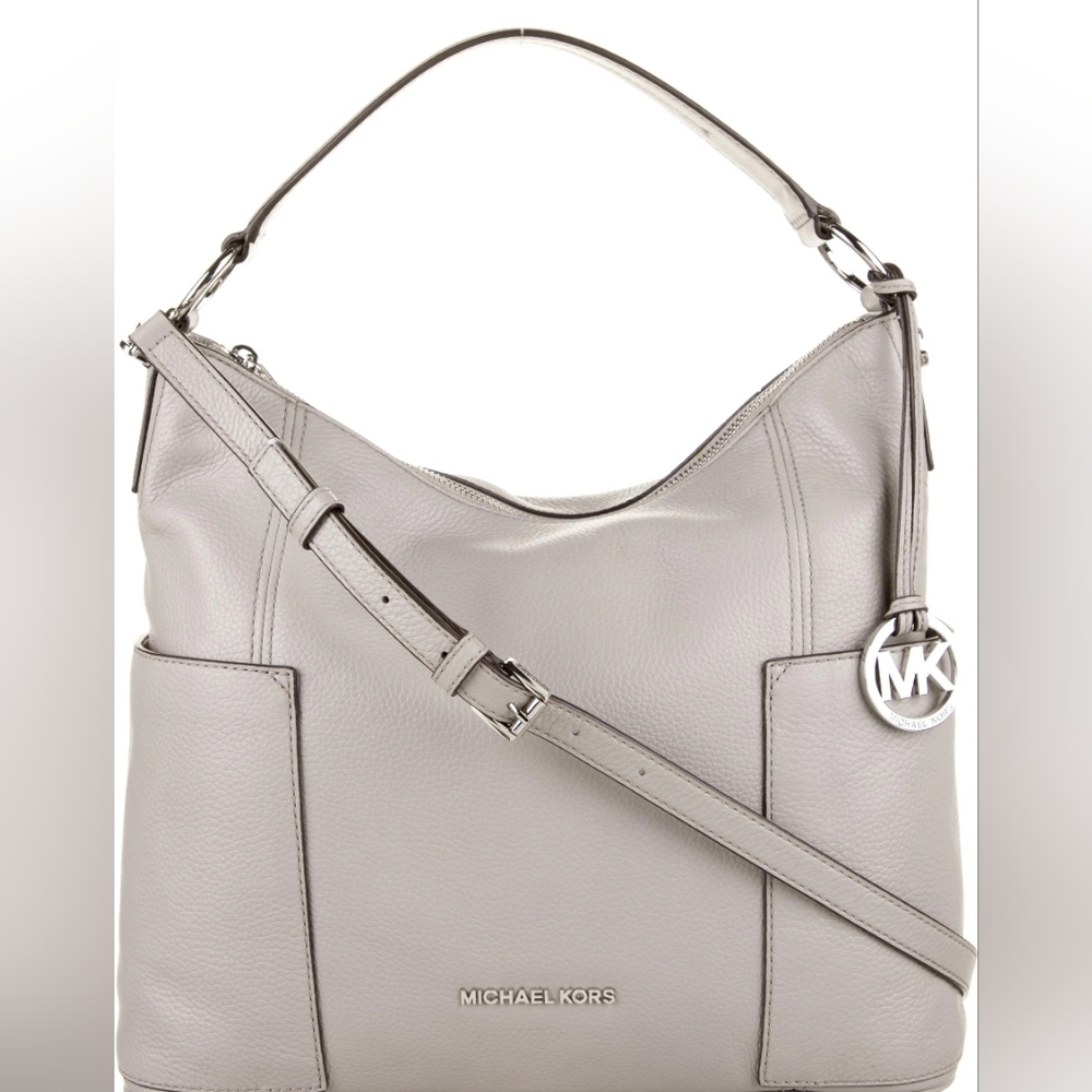 Michael Kors Gray Leather Bag